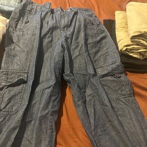 St. John's Bay Denim Blue Cargo Pants